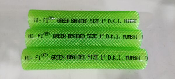 Pvc Hi-Fi Green Braided Hose image 2