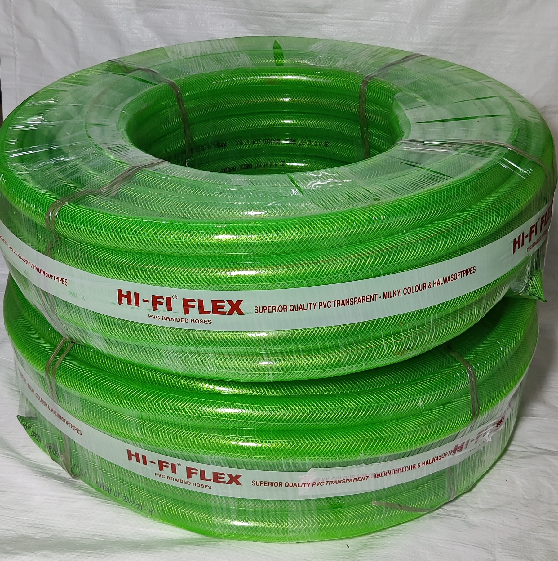 Pvc Hi-Fi Green Braided Hose image 1