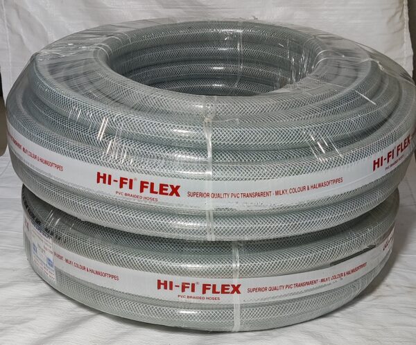 Pvc Hi-Fi Super White Industrial Braided Hose image 1