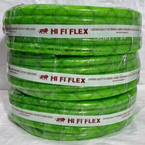 PVC HI-FI GREEN / ORANGE BRAIDED HOSE